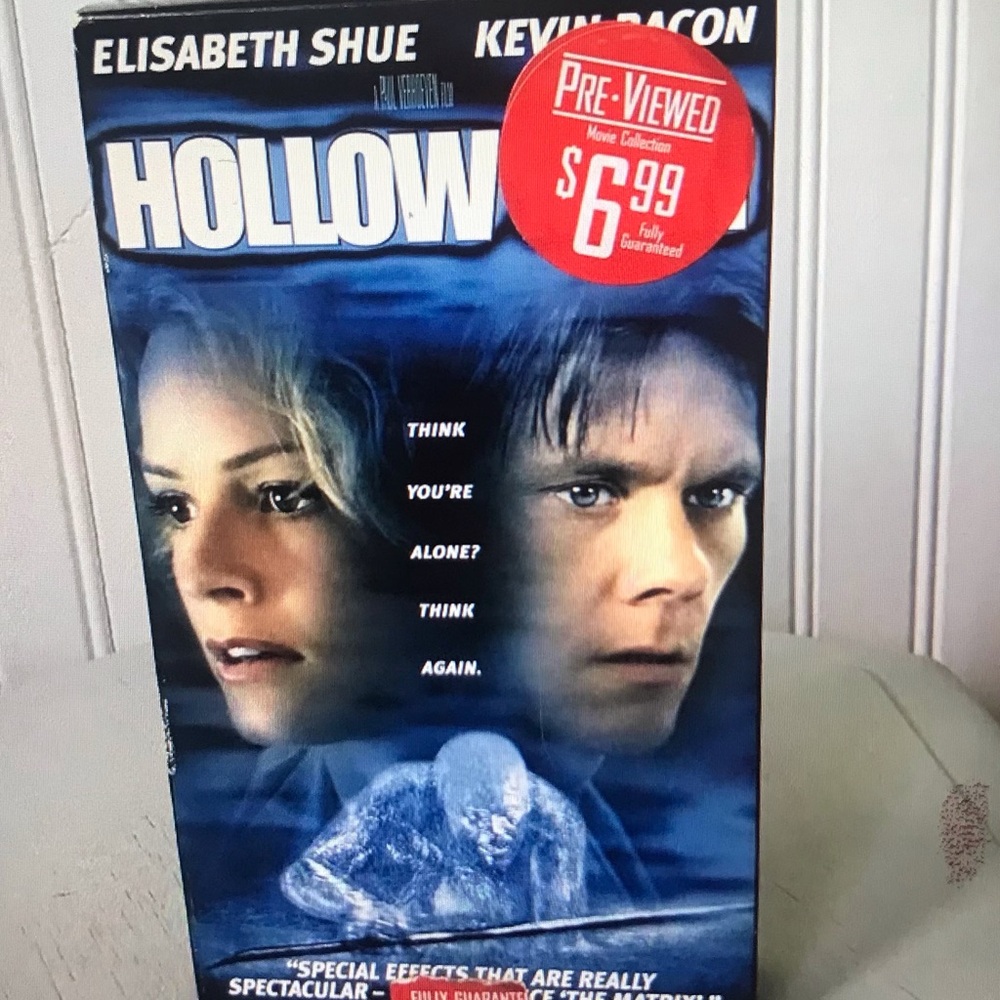 Hollow Man VHS Movie Cover - Blue Horror Artwork